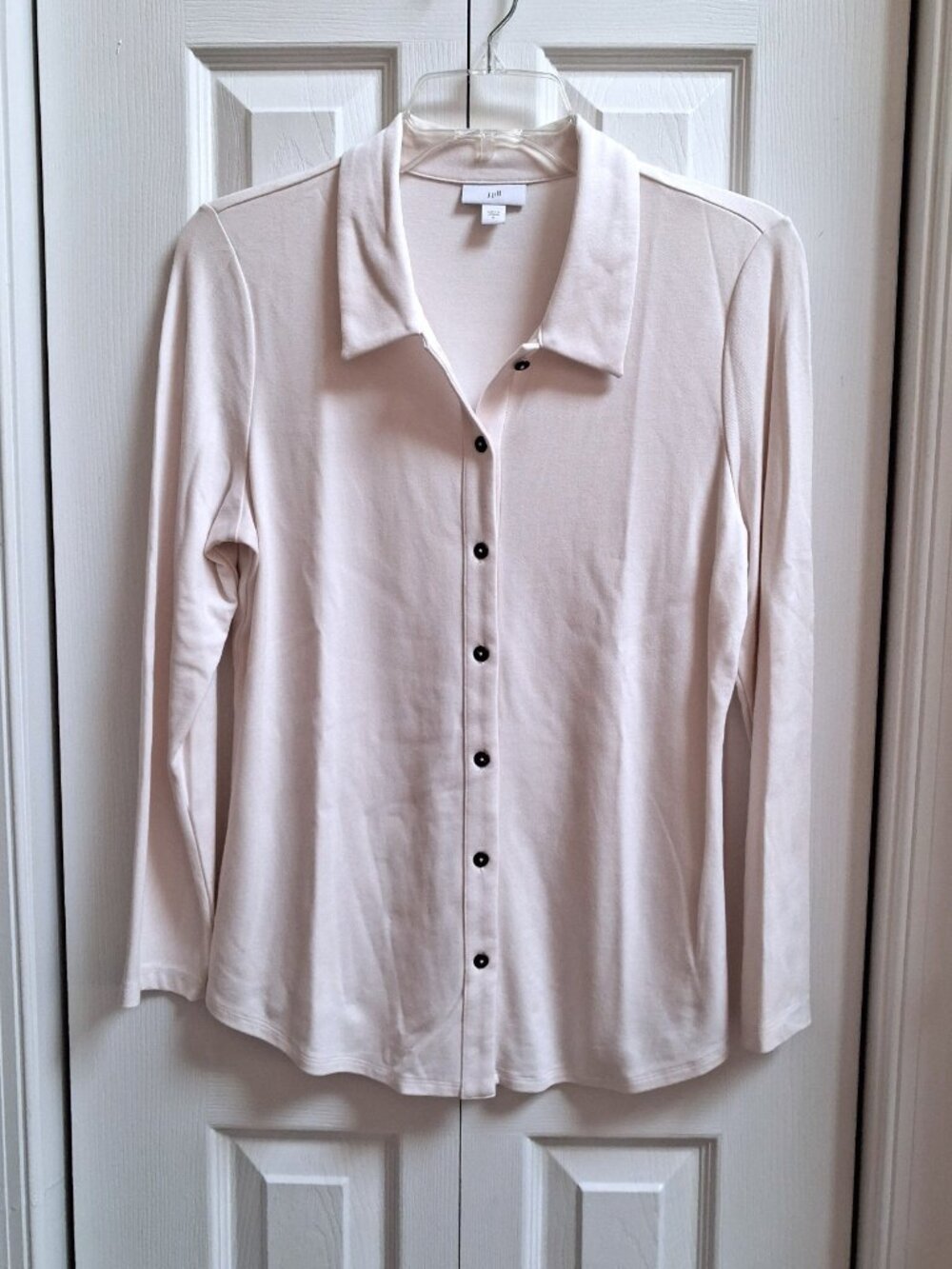 NWOT J JILL Cream Soft Button Down Blouse sz S